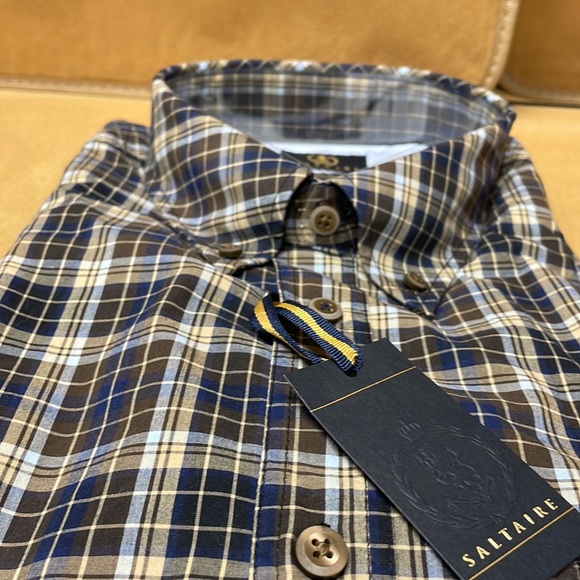 Saltaite Mens Long sleeve button down woven shirts - Picture 4 of 6